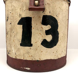 Great Old "13" Painted Lidded Metal Bucket