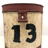 Great Old "13" Painted Lidded Metal Bucket