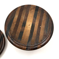 Finely Crafted Antique Treen Round Lidded Box