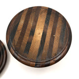 Finely Crafted Antique Treen Round Lidded Box