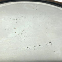 Large Antique Beveled Glass Wood Framed Hand Mirror