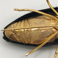 Real Scarab Beetle Vintage Pin