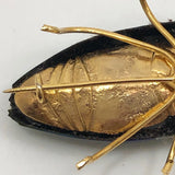 Real Scarab Beetle Vintage Pin