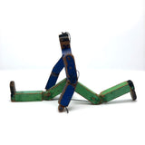 Wonderful Old Handmade Jig Figure with Original Blue and Green Paint
