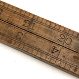 Stanley Boxwood and Brass 24 Inch Folding Ruler