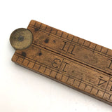 Stanley Boxwood and Brass 24 Inch Folding Ruler