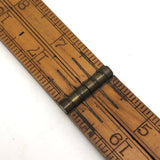 Stanley Boxwood and Brass 24 Inch Folding Ruler