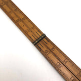 Stanley Boxwood and Brass 24 Inch Folding Ruler