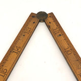 Stanley Boxwood and Brass 24 Inch Folding Ruler