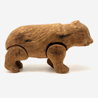 Very Old, Carved and Jointed Large Bear with Great Smile!