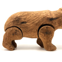 Very Old, Carved and Jointed Large Bear with Great Smile!