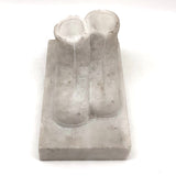 Naively Carved Marble Child's Boots