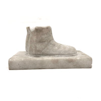 Naively Carved Marble Child's Boots