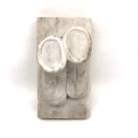 Naively Carved Marble Child's Boots