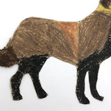 Willis's Wonderful Crayon Drawn Paper Cutout Dog