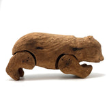 Very Old, Carved and Jointed Large Bear with Great Smile!