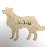 Willis's Wonderful Crayon Drawn Paper Cutout Dog