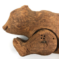Very Old, Carved and Jointed Large Bear with Great Smile!