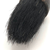 Pretty Antique Round Brush with Turned Handle and Natural Black Bristles