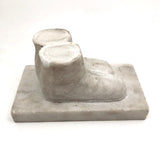 Naively Carved Marble Child's Boots