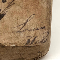 Mid 19th C. Apothecary Bottle with Luisa Wells' Hand-drawn Bird and Note