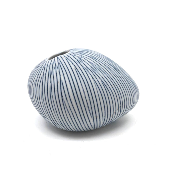 Stunning Little Blue and White Porcelain Bud Vase