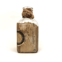 Mid 19th C. Apothecary Bottle with Luisa Wells' Hand-drawn Bird and Note