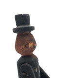 Smiling Old Jointed Clothes Pin Man