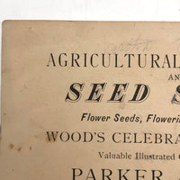 Parker and Wood Seeds and Tools Victorian Watermelon Man Trade Card