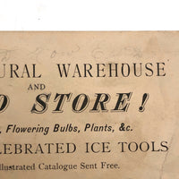 Parker and Wood Seeds and Tools Victorian Watermelon Man Trade Card