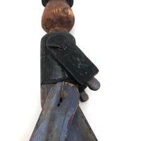 Smiling Old Jointed Clothes Pin Man