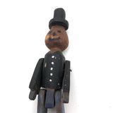 Smiling Old Jointed Clothes Pin Man