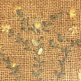 Antique Needlework Sampler on Linen  with Triple Alphabet, House, Flowers