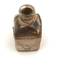 Mid 19th C. Apothecary Bottle with Luisa Wells' Hand-drawn Bird and Note