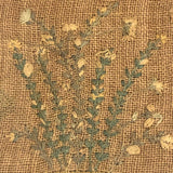 Antique Needlework Sampler on Linen  with Triple Alphabet, House, Flowers