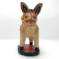 Mexican Folk Art Hare with Birds Candleholder