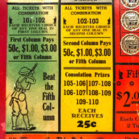 Smash The Fifth Column, WW2 Pull Tab Lottery Type Game