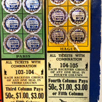 Smash The Fifth Column, WW2 Pull Tab Lottery Type Game