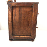 Charming Large Two Drawer Tabletop Folk Art Chest with Mirror