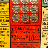 Smash The Fifth Column, WW2 Pull Tab Lottery Type Game