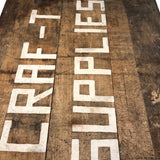 CRAF-T SUPPLIES Hand-Painted Sign on Old Breadboard