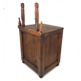 Charming Large Two Drawer Tabletop Folk Art Chest with Mirror