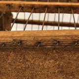 Barn-Shaped Old Handmade Wood and Wire Birdcage