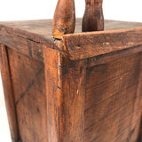 Charming Large Two Drawer Tabletop Folk Art Chest with Mirror