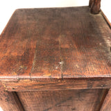 Charming Large Two Drawer Tabletop Folk Art Chest with Mirror