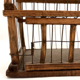 Barn-Shaped Old Handmade Wood and Wire Birdcage