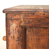 Charming Large Two Drawer Tabletop Folk Art Chest with Mirror