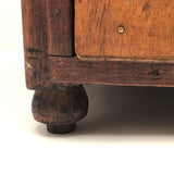 Charming Large Two Drawer Tabletop Folk Art Chest with Mirror