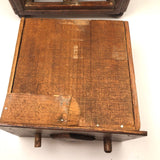 Charming Large Two Drawer Tabletop Folk Art Chest with Mirror