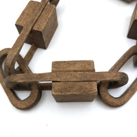 SOLD Unusual, Finely Carved Old Whimsy Chain with Sliding Links